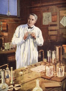 Thomas Edison a műhelyében